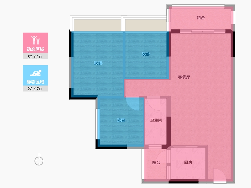 广西壮族自治区-梧州市-水岸名都-72.42-户型库-动静分区