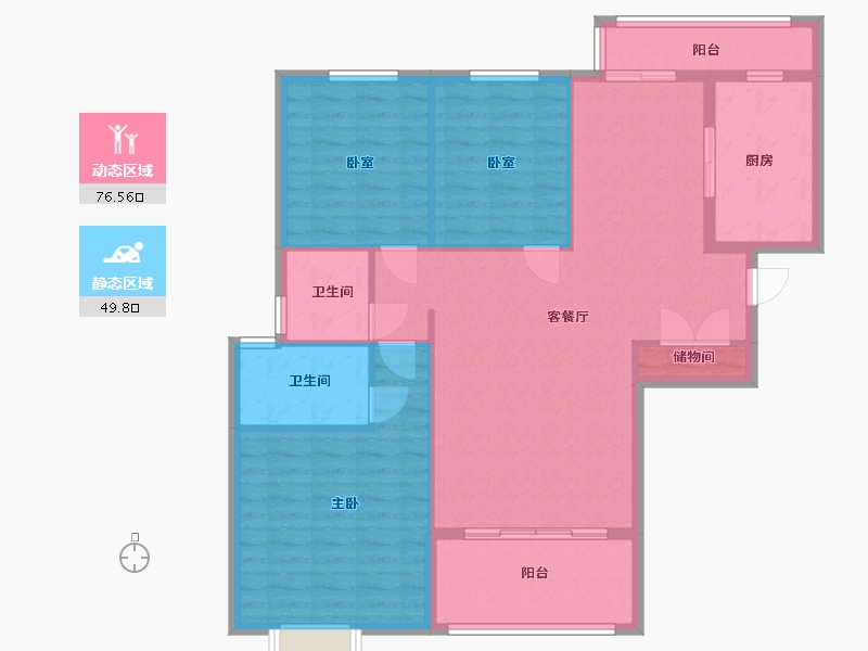 河北省-邯郸市-京地莱茵堡-115.30-户型库-动静分区