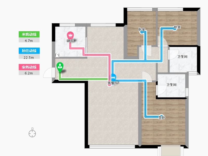 内蒙古自治区-呼和浩特市-呼和浩特恒大珺庭-83.30-户型库-动静线