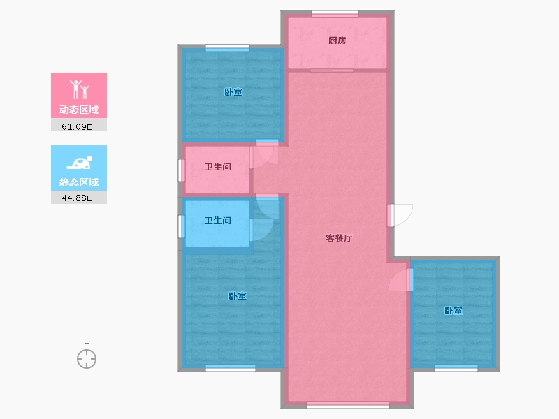 内蒙古自治区-通辽市-叫来河悦府-95.17-户型库-动静分区