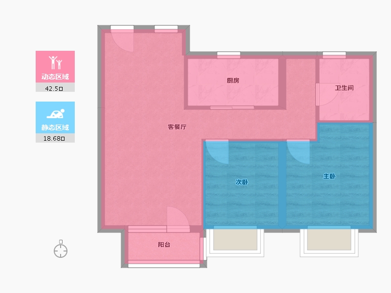 辽宁省-沈阳市-华发全运首府-54.31-户型库-动静分区