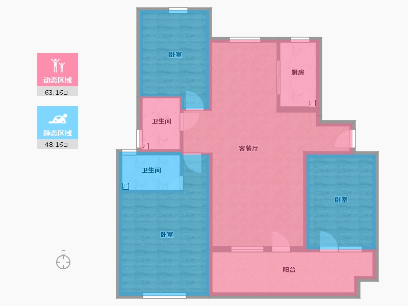 辽宁省-沈阳市-荣盛锦绣御景-99.00-户型库-动静分区