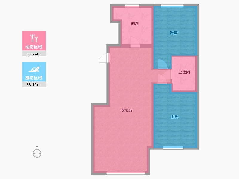 河北省-廊坊市-晟世北京时代-72.00-户型库-动静分区