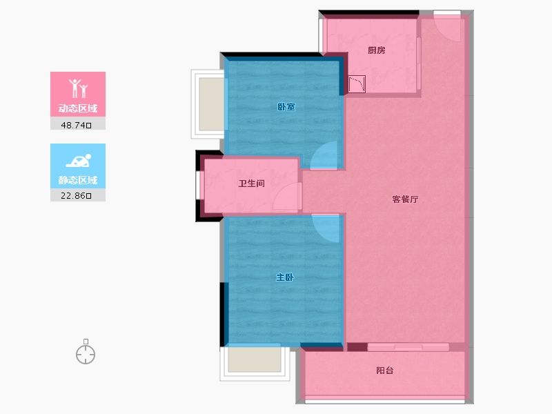 贵州省-遵义市-富力悦禧花园-64.22-户型库-动静分区