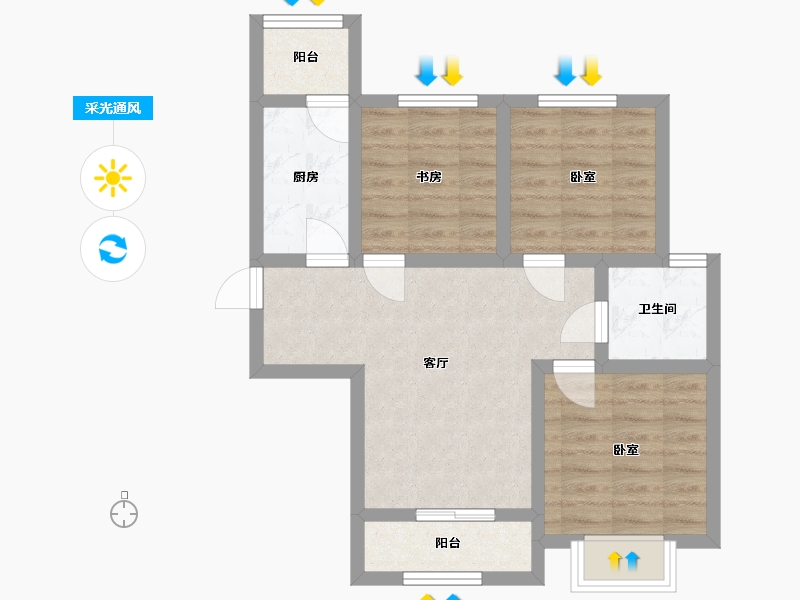 山西省-太原市-荣兴天成-58.59-户型库-采光通风