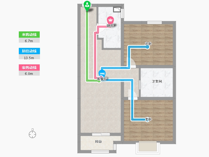 河北省-廊坊市-美阙公元-76.05-户型库-动静线