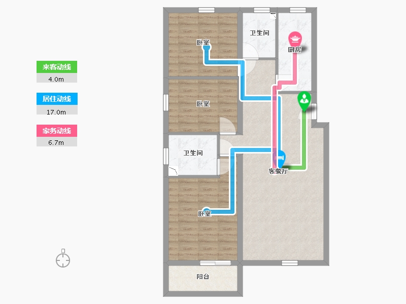 内蒙古自治区-通辽市-大悦新城-88.00-户型库-动静线