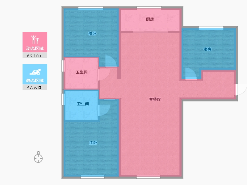 河北省-廊坊市-晟世北京时代-103.19-户型库-动静分区