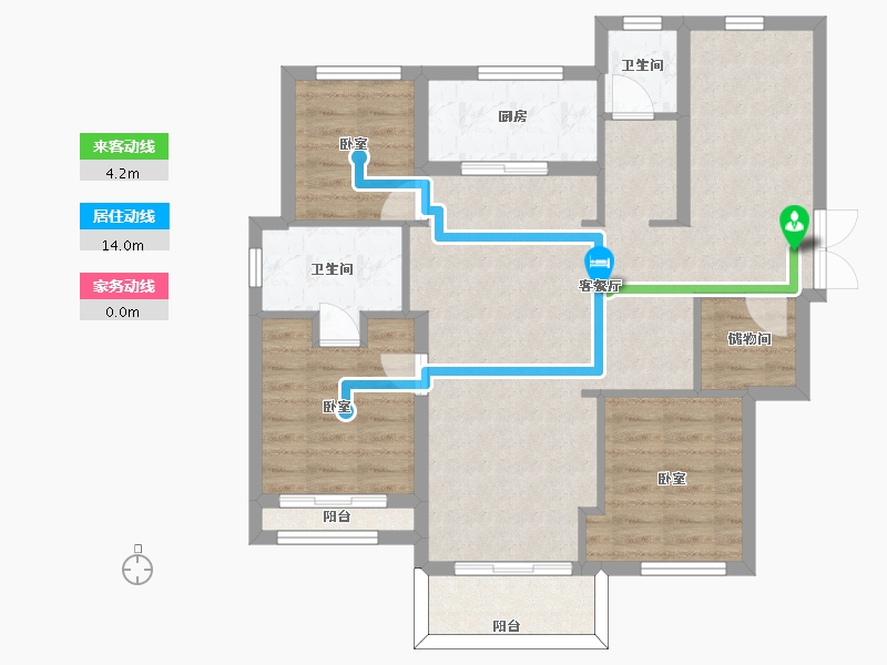 辽宁省-大连市-万科金地和风明月-88.00-户型库-动静线