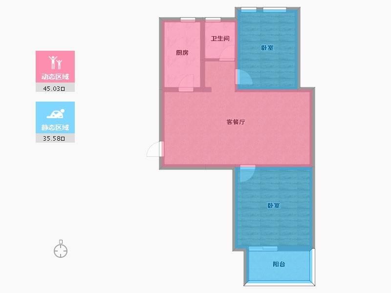 河北省-邢台市-悦檀台-71.88-户型库-动静分区