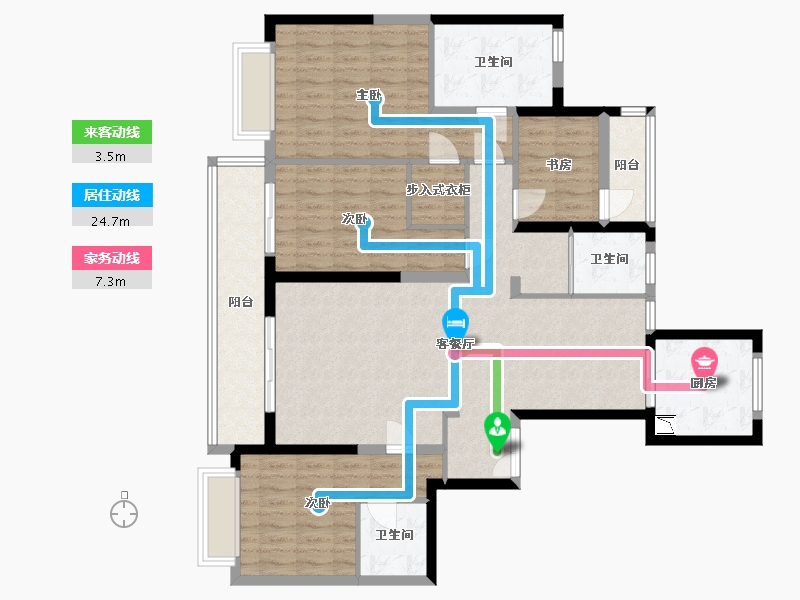 浙江省-宁波市-兴宁府-125.39-户型库-动静线