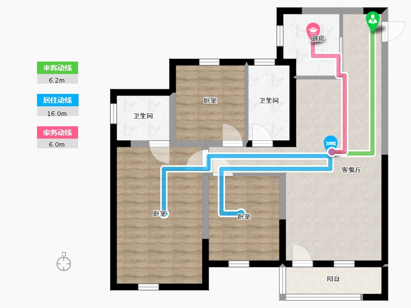 辽宁省-沈阳市-金科集美天城-86.73-户型库-动静线