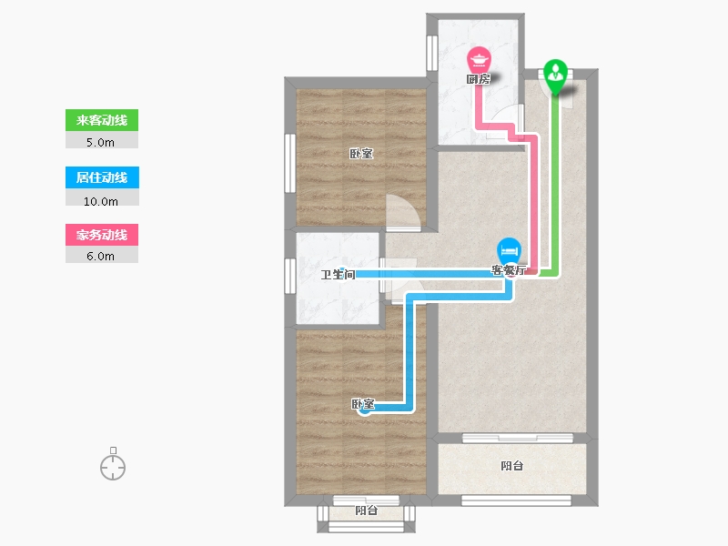 辽宁省-沈阳市-保利达翠堤湾-61.38-户型库-动静线