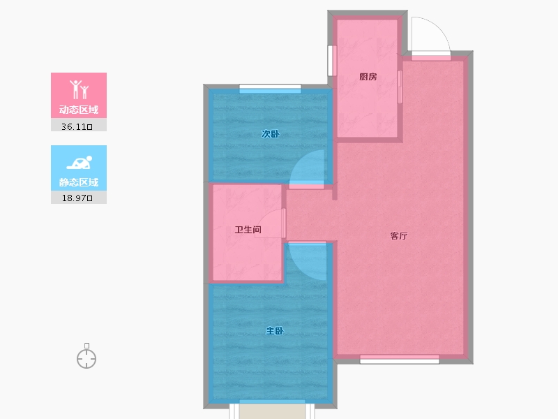 辽宁省-大连市-恒大雅苑-49.03-户型库-动静分区