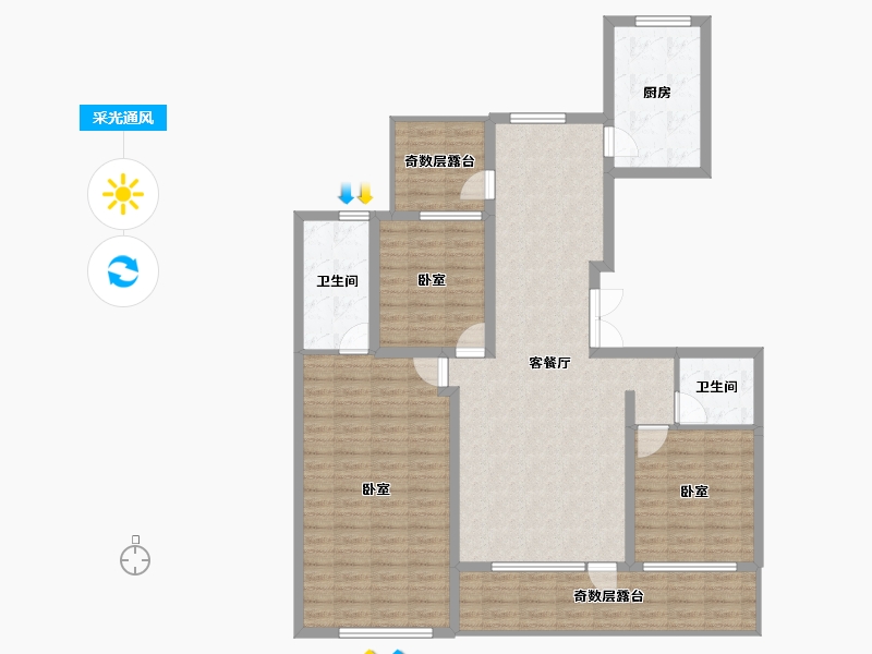 河北省-邢台市-皓顺和-121.67-户型库-采光通风