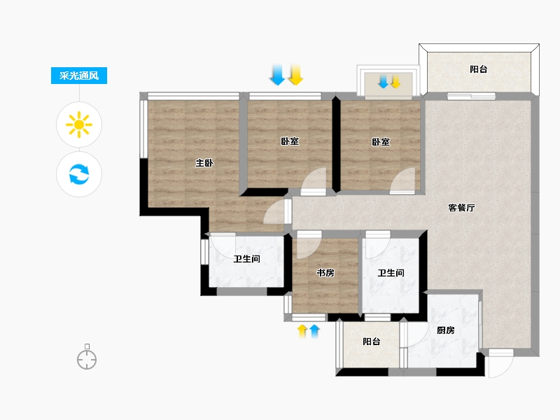 四川省-成都市-川港合作示范园-79.30-户型库-采光通风