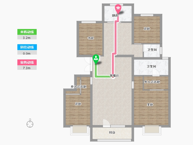 河北省-廊坊市-北辰香麓-116.80-户型库-动静线