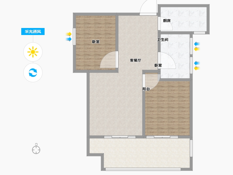 河北省-邢台市-中鼎麒麟郡+-134.00-户型库-采光通风