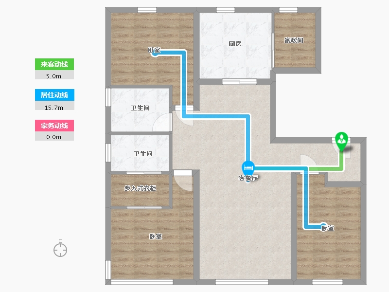 辽宁省-沈阳市-中海半山华府-100.62-户型库-动静线