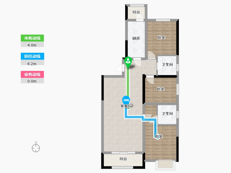 内蒙古自治区-通辽市-通辽富力城-90.81-户型库-动静线