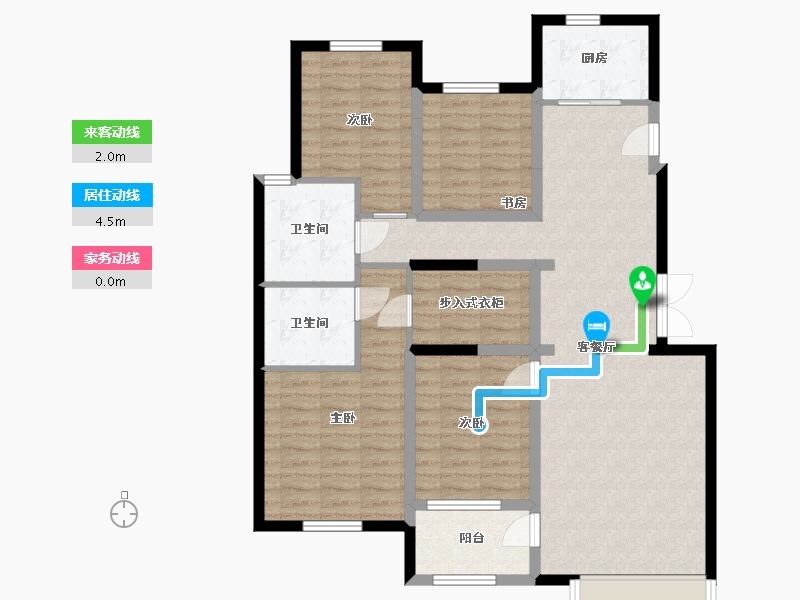 河北省-廊坊市-孔雀城大湖-106.31-户型库-动静线