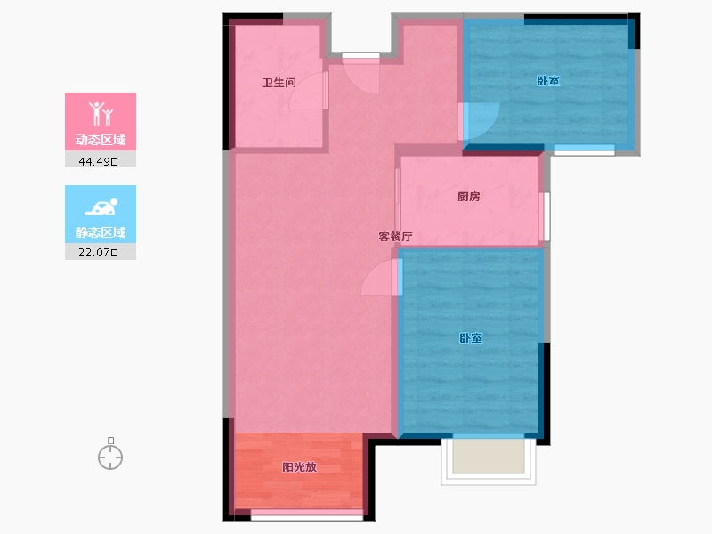 内蒙古自治区-通辽市-通辽恒大御景天下-59.48-户型库-动静分区