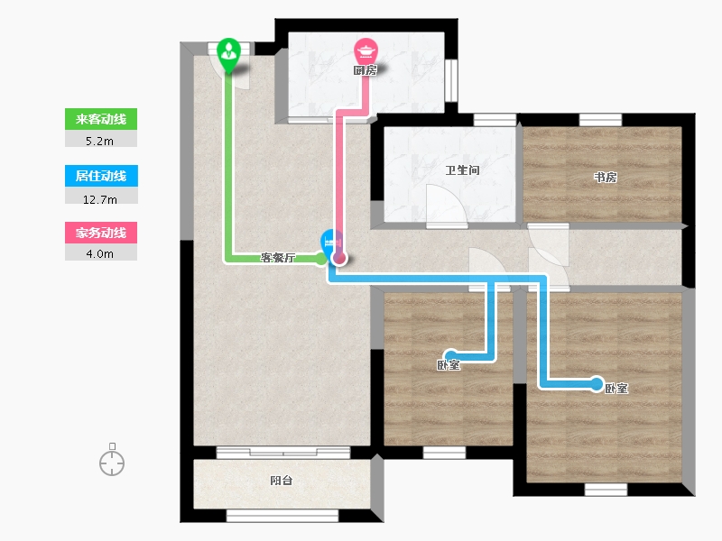 辽宁省-沈阳市-金科集美天城-66.33-户型库-动静线