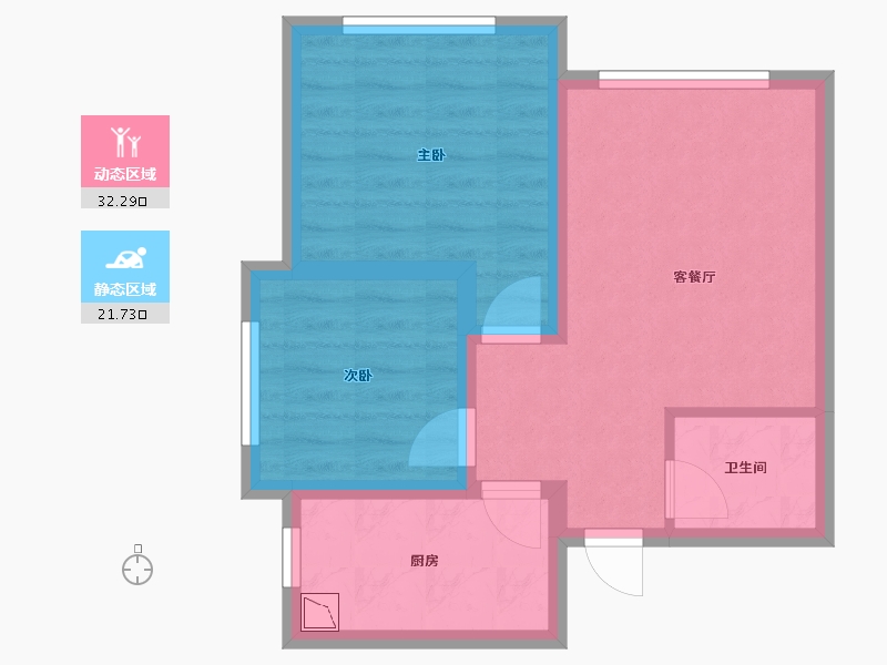 内蒙古自治区-呼和浩特市-盛世名筑二期-47.14-户型库-动静分区