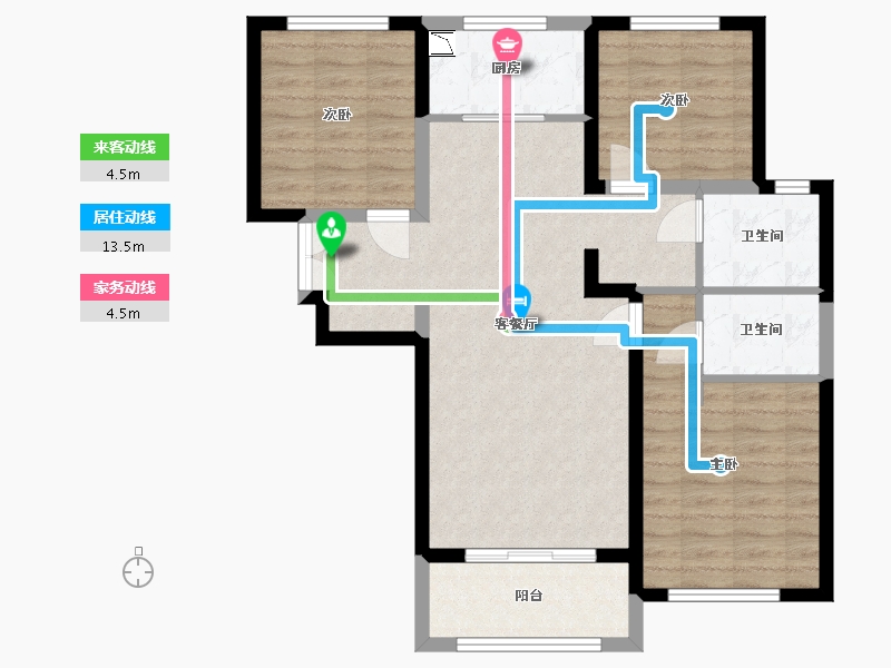 陕西省-西安市-沣华熙城-82.00-户型库-动静线