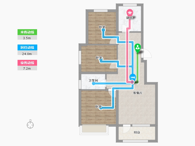 辽宁省-大连市-中海牧雲山-78.60-户型库-动静线