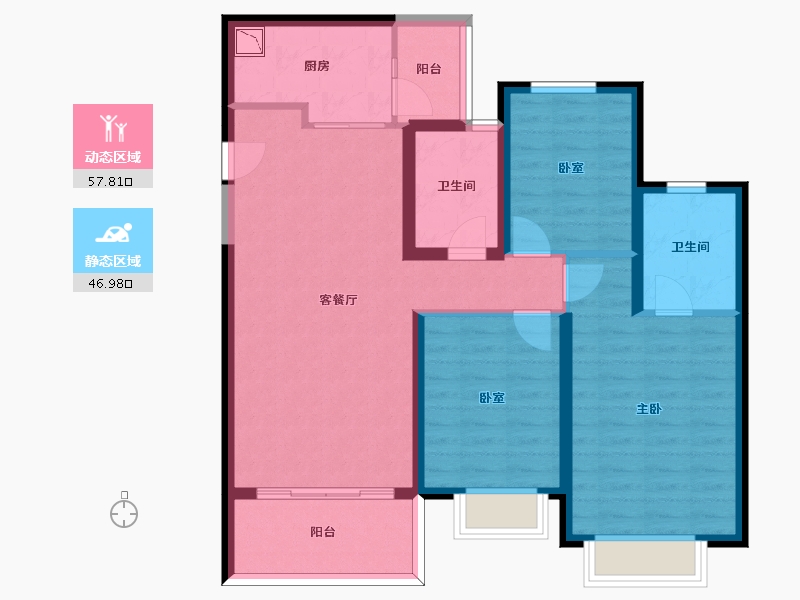 四川省-成都市-大理雅美湾-93.29-户型库-动静分区