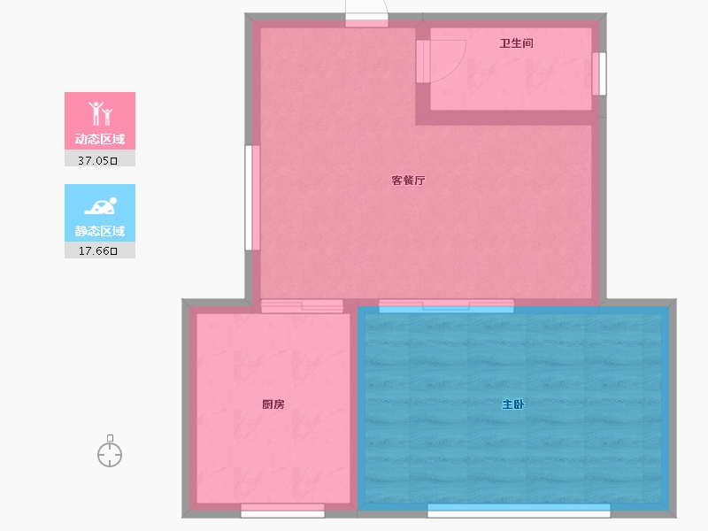 内蒙古自治区-呼和浩特市-盛世名筑二期-49.00-户型库-动静分区