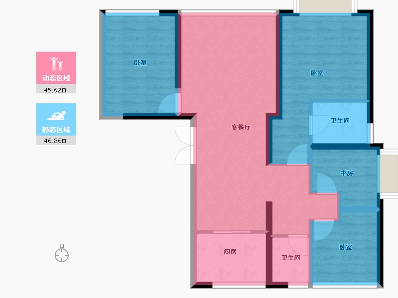 云南省-昆明市-上河院-82.37-户型库-动静分区