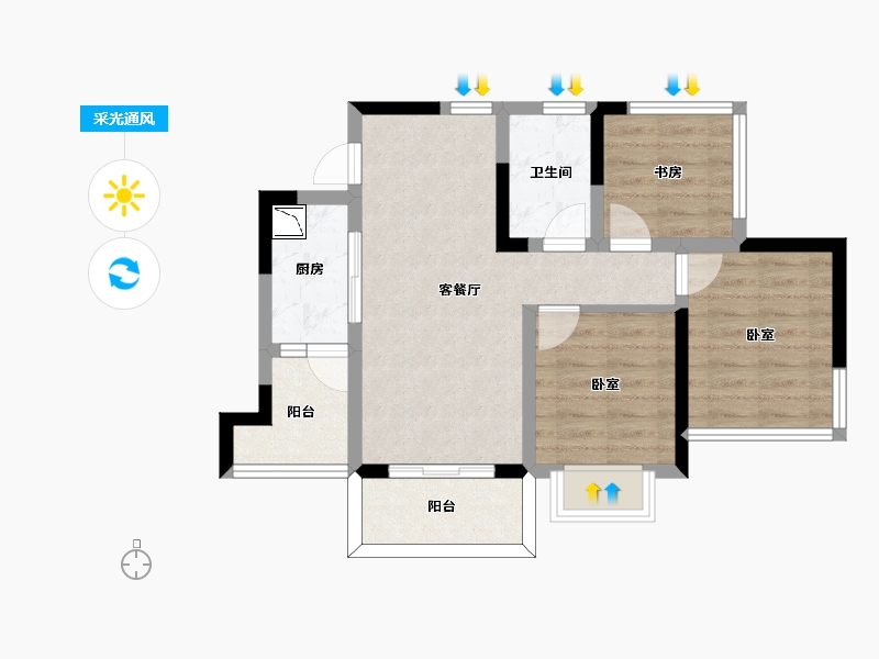 四川省-成都市-川港合作示范园-61.43-户型库-采光通风