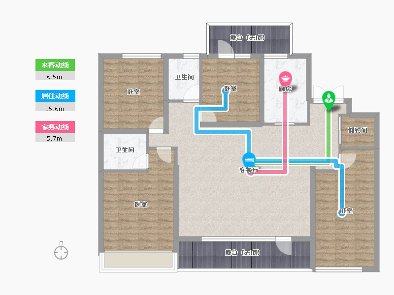 河北省-邢台市-皓顺和-123.48-户型库-动静线