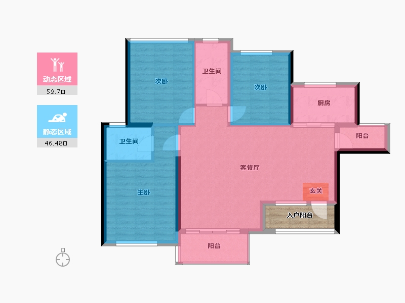 广西壮族自治区-柳州市-广投龙象城-100.30-户型库-动静分区