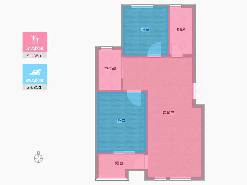 河北省-邢台市-悦檀台-68.73-户型库-动静分区