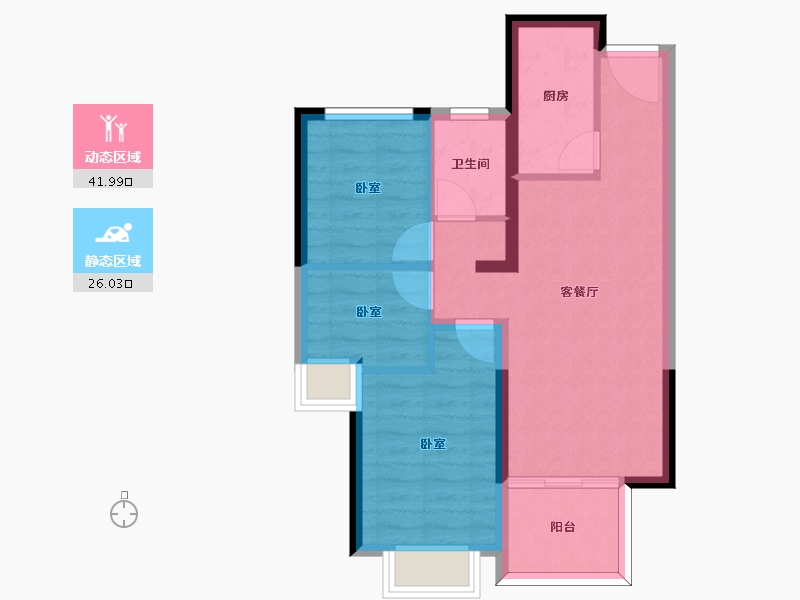 云南省-昆明市-学府康城-60.34-户型库-动静分区