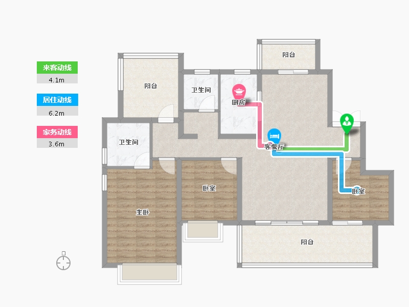 贵州省-遵义市-北大资源梦想城-109.46-户型库-动静线