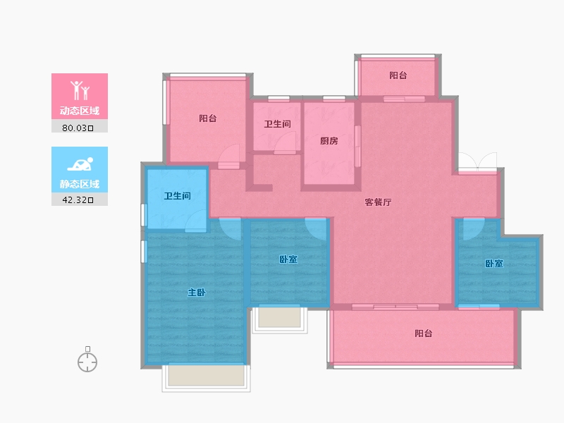 贵州省-遵义市-北大资源梦想城-109.46-户型库-动静分区