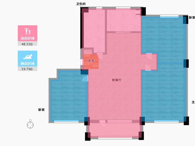 辽宁省-大连市-保利罗兰-78.99-户型库-动静分区