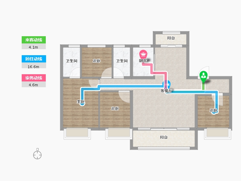 河北省-承德市-碧桂园·江山赋-112.01-户型库-动静线