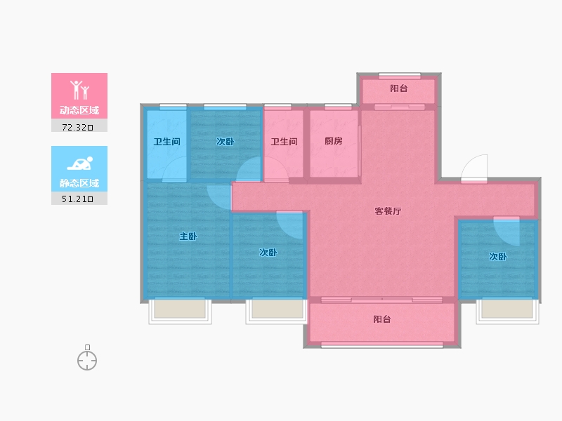 河北省-承德市-碧桂园·江山赋-112.01-户型库-动静分区