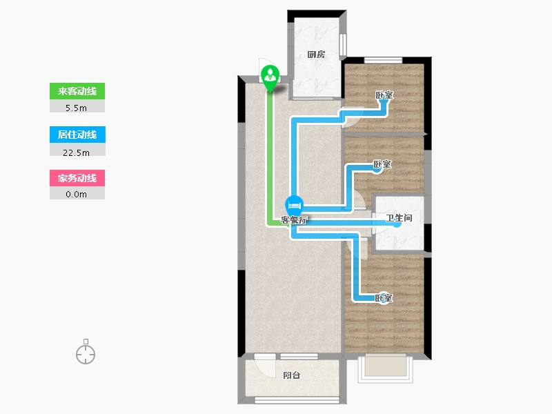 辽宁省-沈阳市-碧桂园御品-73.78-户型库-动静线