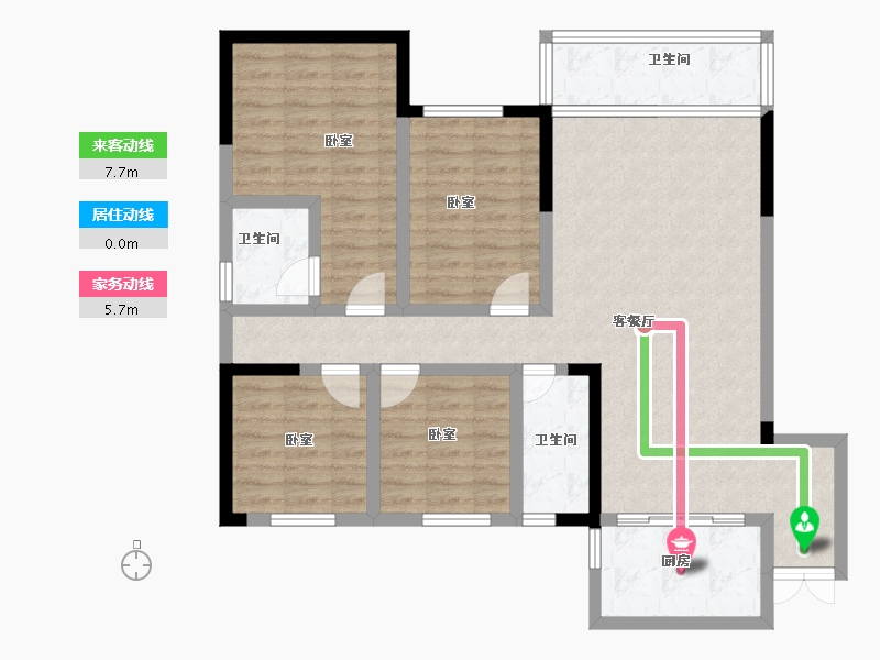 贵州省-安顺市-银城双城-101.07-户型库-动静线