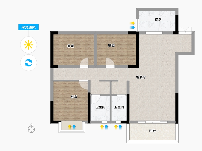 贵州省-安顺市-银城双城-97.49-户型库-采光通风