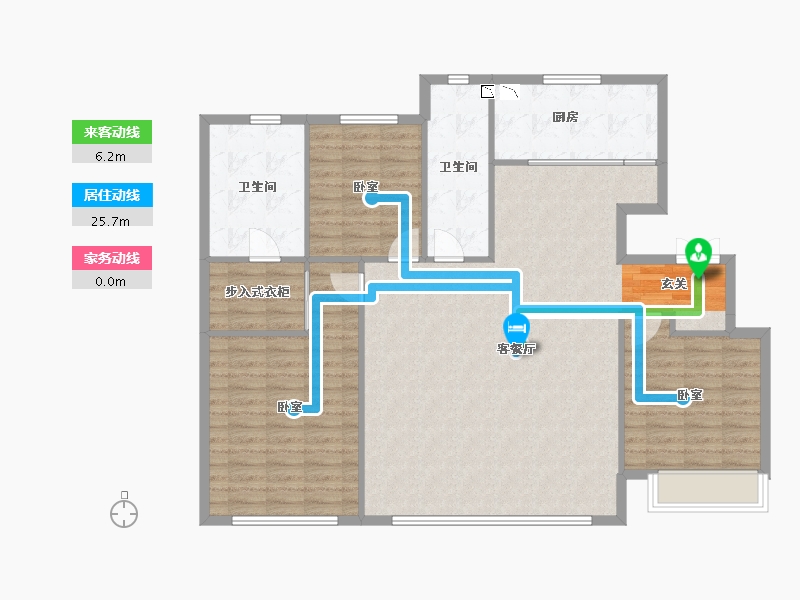 辽宁省-沈阳市-中海润山府-124.86-户型库-动静线