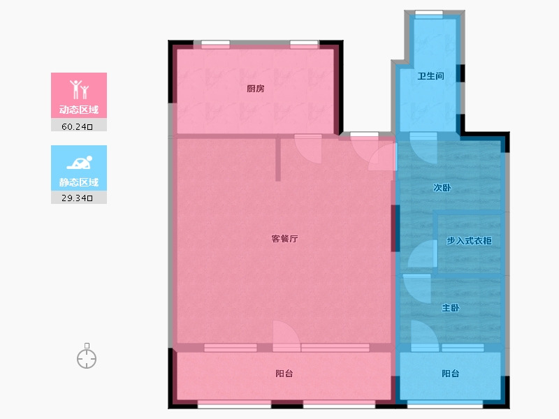 辽宁省-沈阳市-阳光城未来悦-79.65-户型库-动静分区