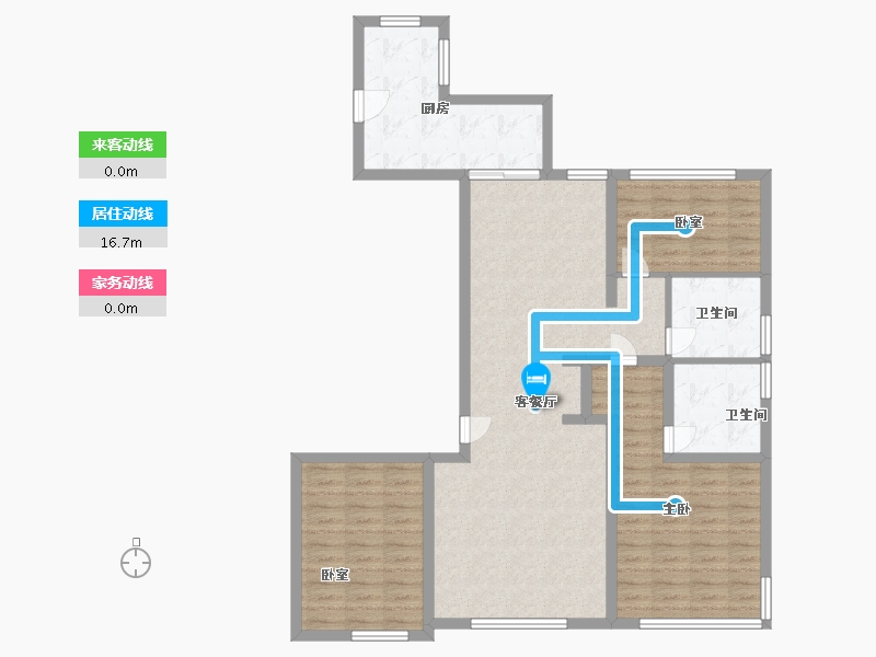 辽宁省-大连市-万科誉澜道-104.19-户型库-动静线