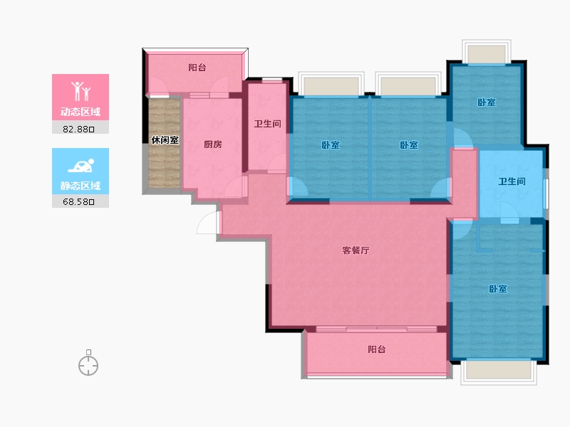 四川省-成都市-环球汇天誉-141.14-户型库-动静分区